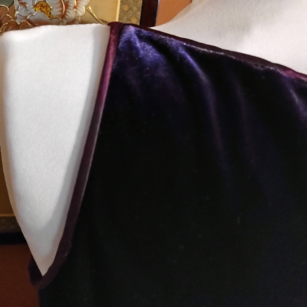💜 Luxe Vtg 90's Jessica McClintock Gunne Sax Royal Purple Cocktail Dress - 9/10 - Picture 6 of 16
